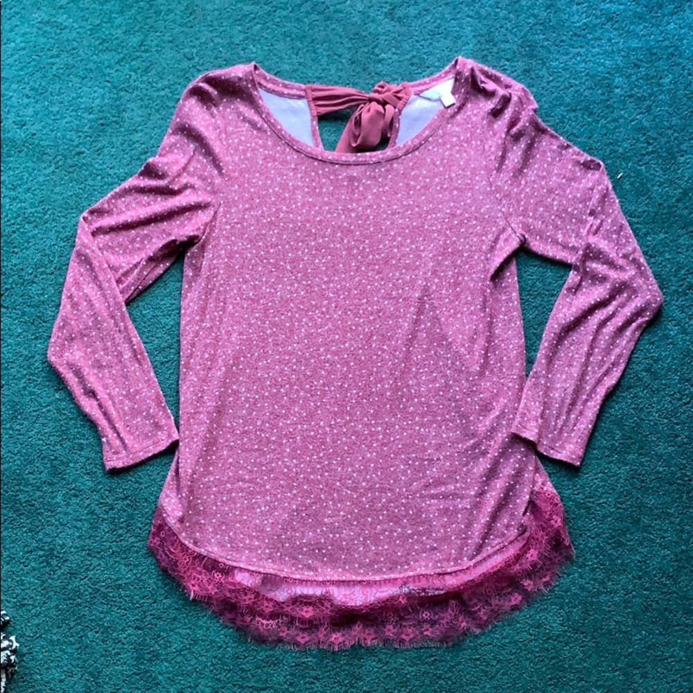Lauren Conrad Bow Tie Back Long Sleeve